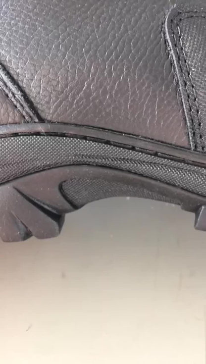 Bota Motociclista Couro Legítimo Palmilha Gel Sola Borracha - AMZ