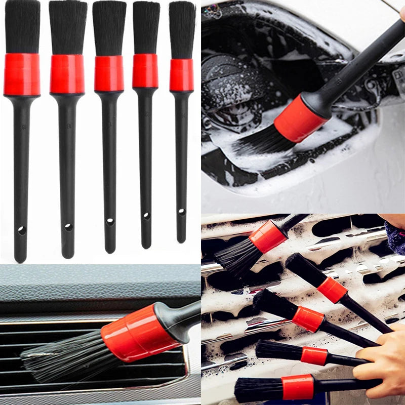 Pincel Para Detalhamento Automotivo - Kit com 5 Peças