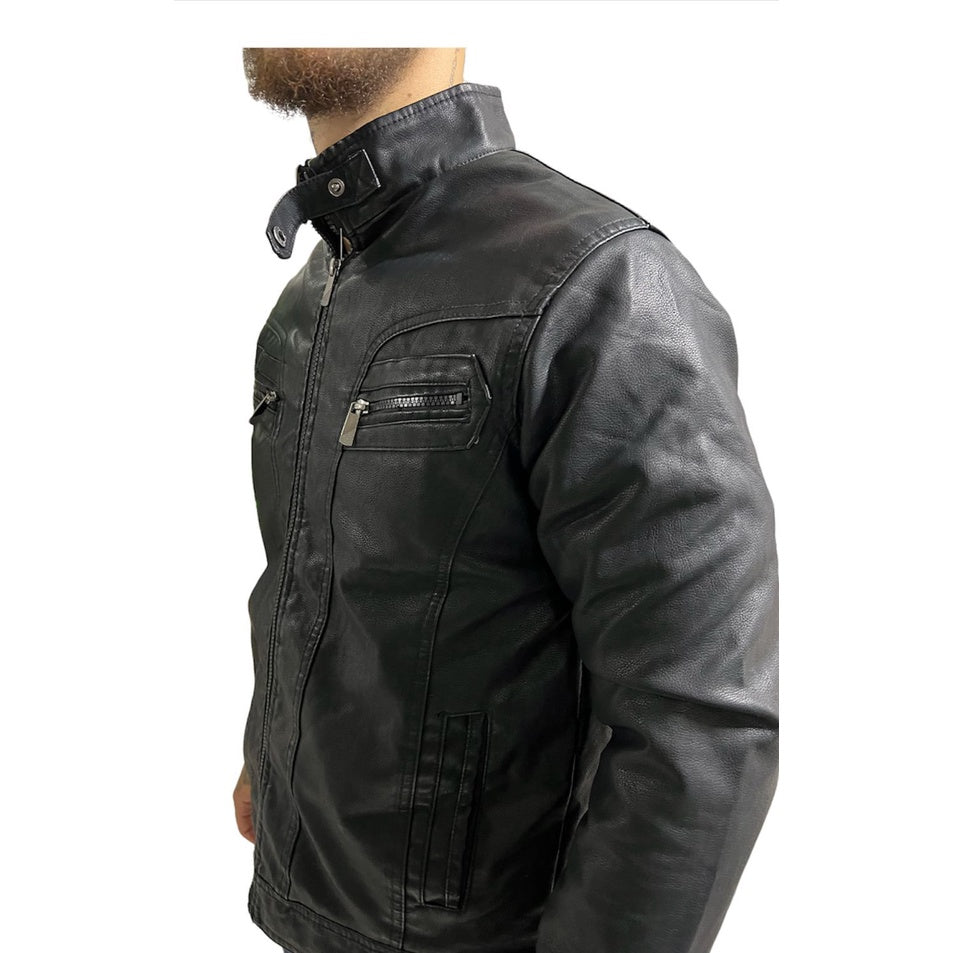 Jaqueta Couro Masculina Moderna Promoção Pronta Entrega - AMZ