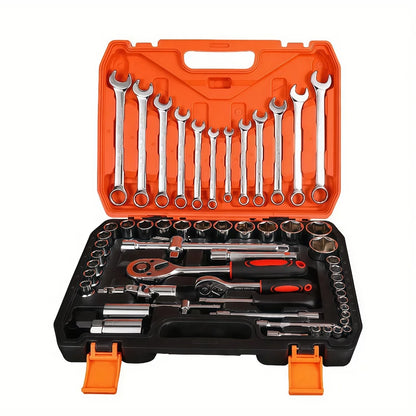 Kit Ferramenta Jogo Soquete Chave Combinada Catraca 61 Peças