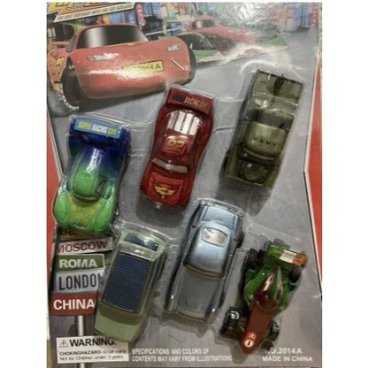 Kit com 6/8 Carrinhos Coleção Filme Carros Relâmpago Mcqueen Pronta Entrega Infantil