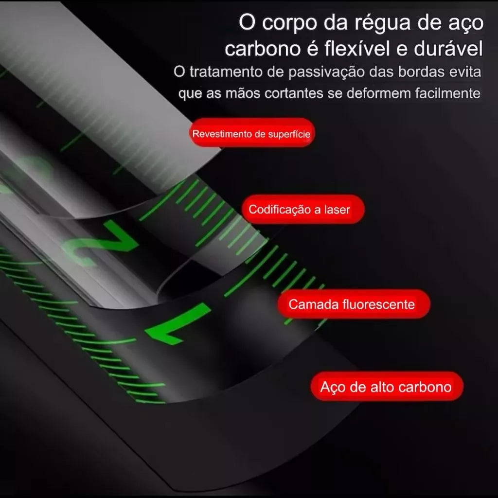 Fita Métrica em Aço Inoxidável 10m