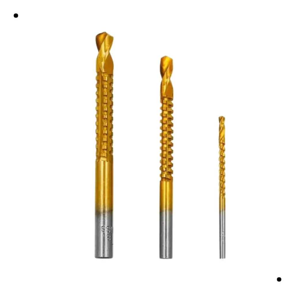 Kit 7 Brocas Escalonada Aço Titânio