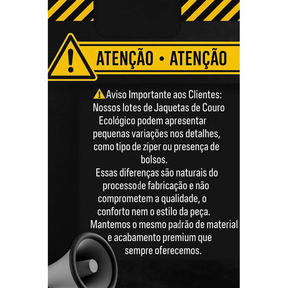 Jaqueta Couro Masculina Moderna Promoção Pronta Entrega - AMZ