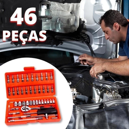 Jogo De Chave Catraca -  46 Peças
