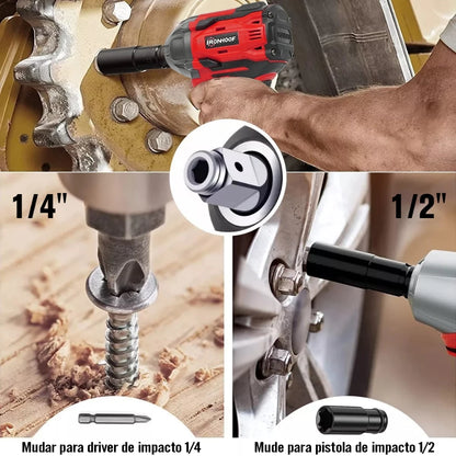 Chave de Impacto Com Led 520 N·m 21V - Chave Torque 2 Bateria