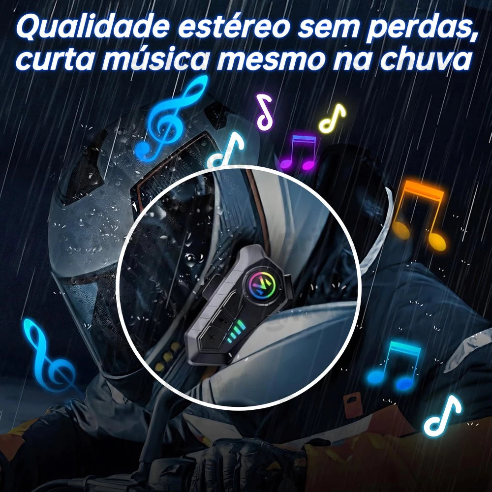 Fone de Ouvido para Capacete - Chamadas Mãos Livres