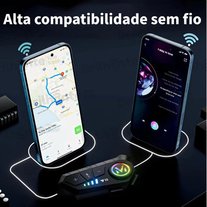 Fone de Ouvido para Capacete - Chamadas Mãos Livres