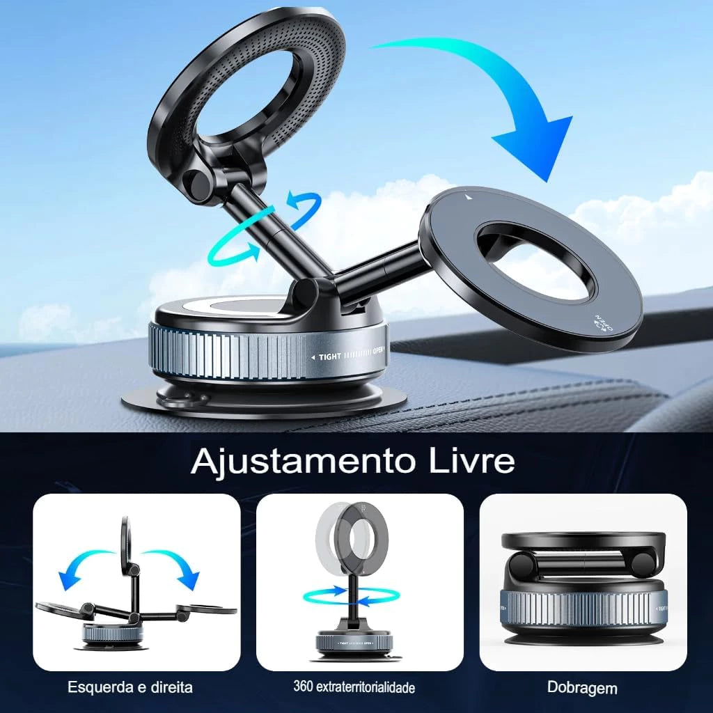 Suporte Celular Magnético Veicular 360°