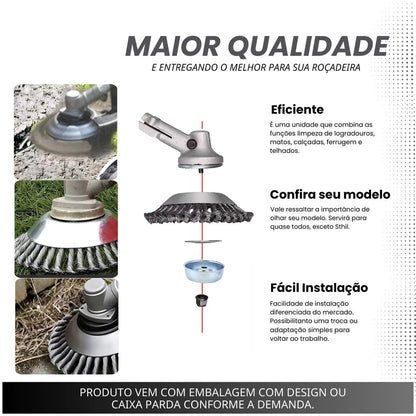 Escova de Aço para  Roçadeira RoçaSteel