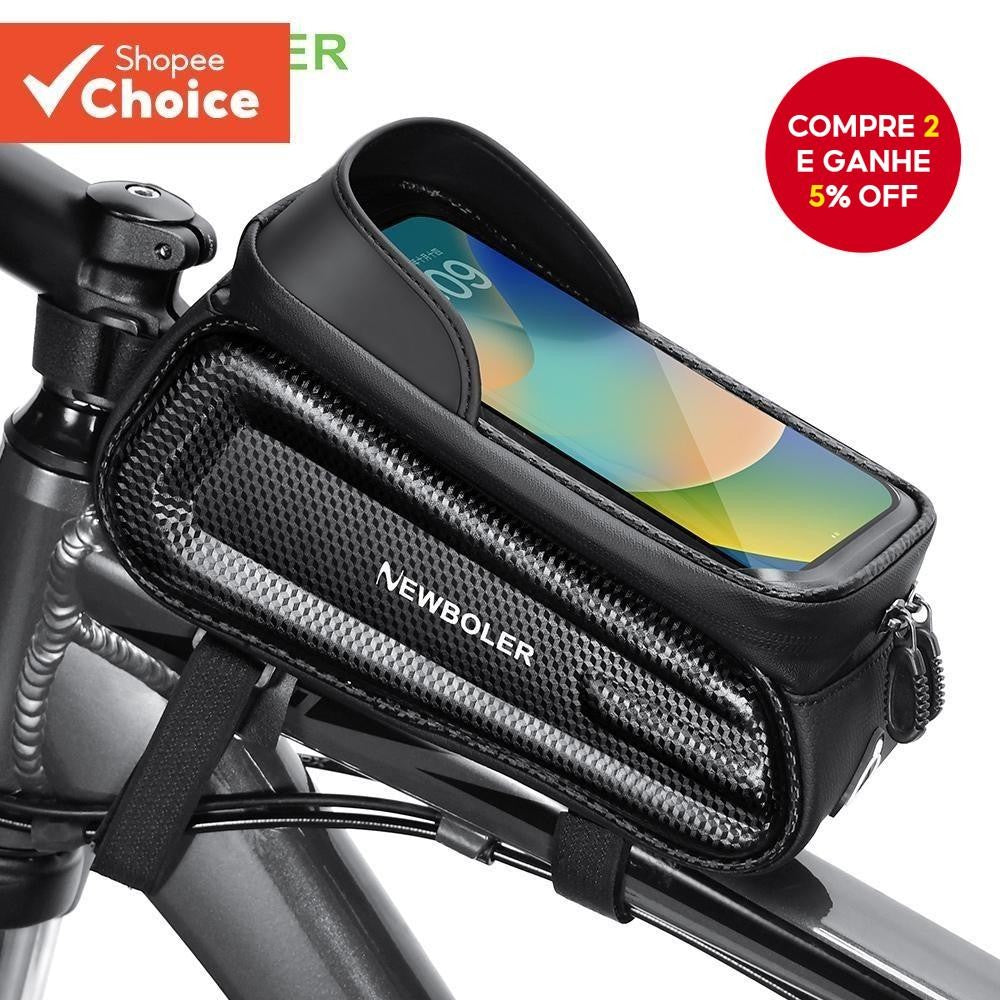 Newboler Rack Bicicleta Frente Superior Saco Armazenamento À Prova D'água