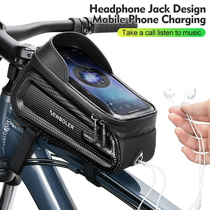 Newboler Rack Bicicleta Frente Superior Saco Armazenamento À Prova D'água